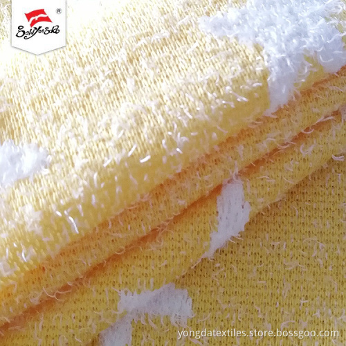 Bronzed Plain Jacquard Knit Hacci Fabric For Garment